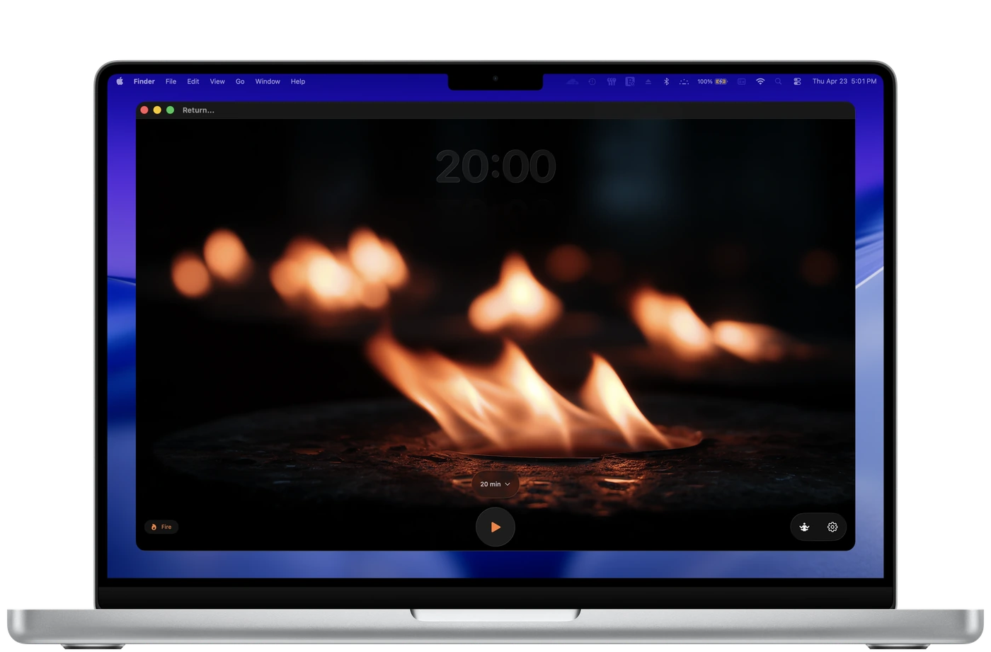 Return on Mac with the Fire scene